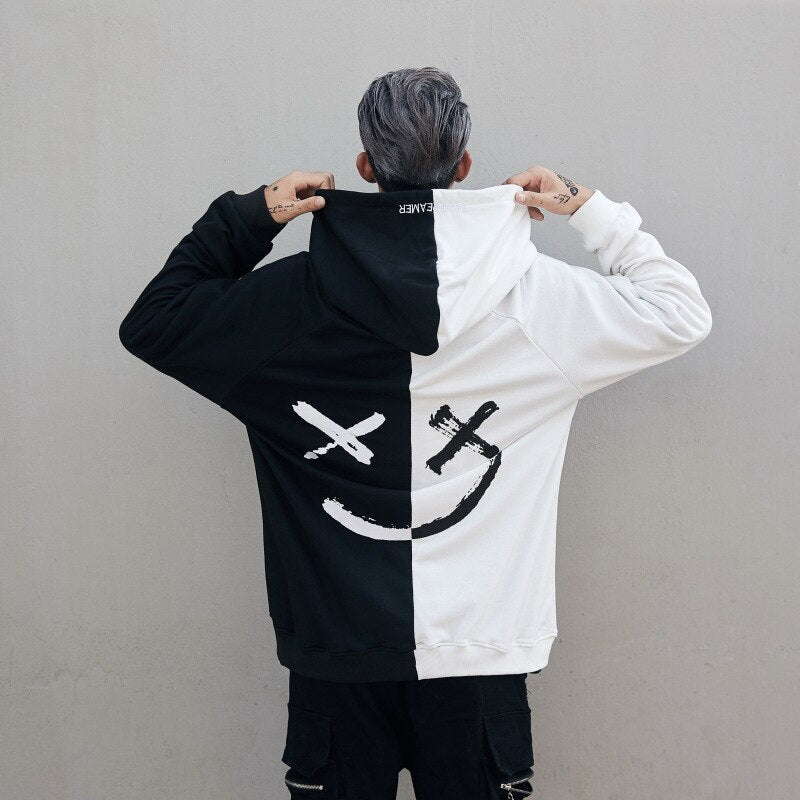 Smiles Trendy Graphic Hoodie, Suppliers Usa Men Hoodies Sweatshirts Smile Print Headwear Hoodie Hip Hop Streetwear Clothing