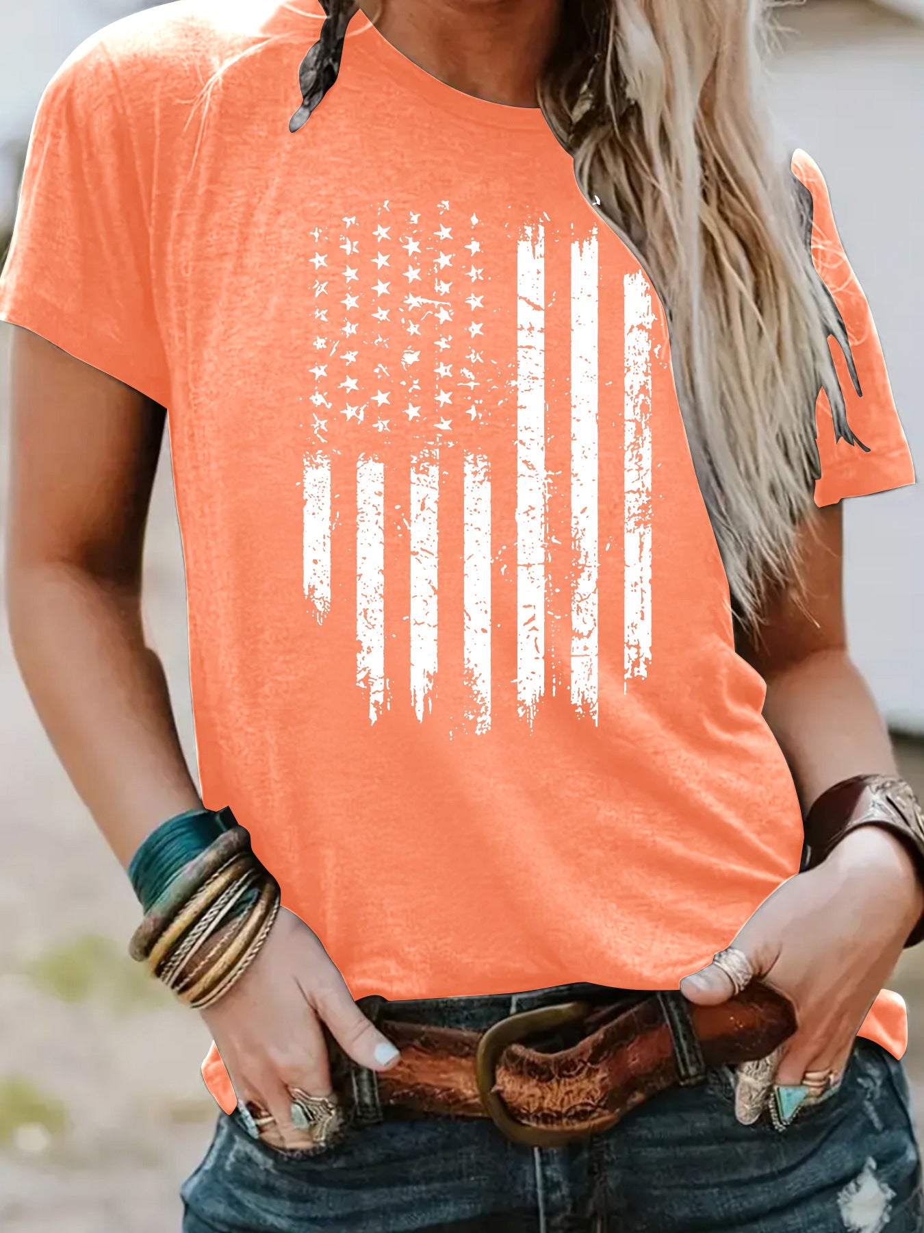 T-shirt  flag print Patriot Shirt