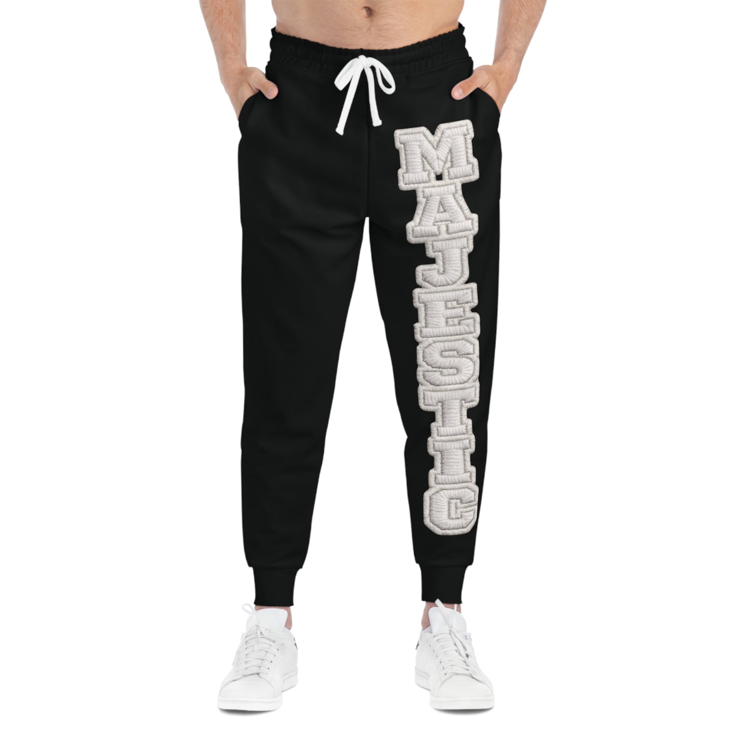 MAJESTIC Next Level Athletic Joggers — Black Basketball Fleece Jogger Pants Godly Sweatpants Christian Sweatpants Mighty Lifestyle Sweatpants