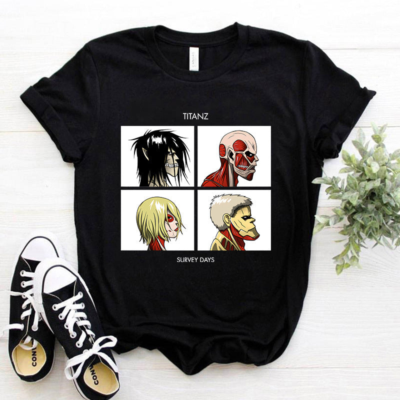 Y2k Japanese Anime Attack on Titan T Shirt | Anime Shirt | Trendy Popular Anime Shirt