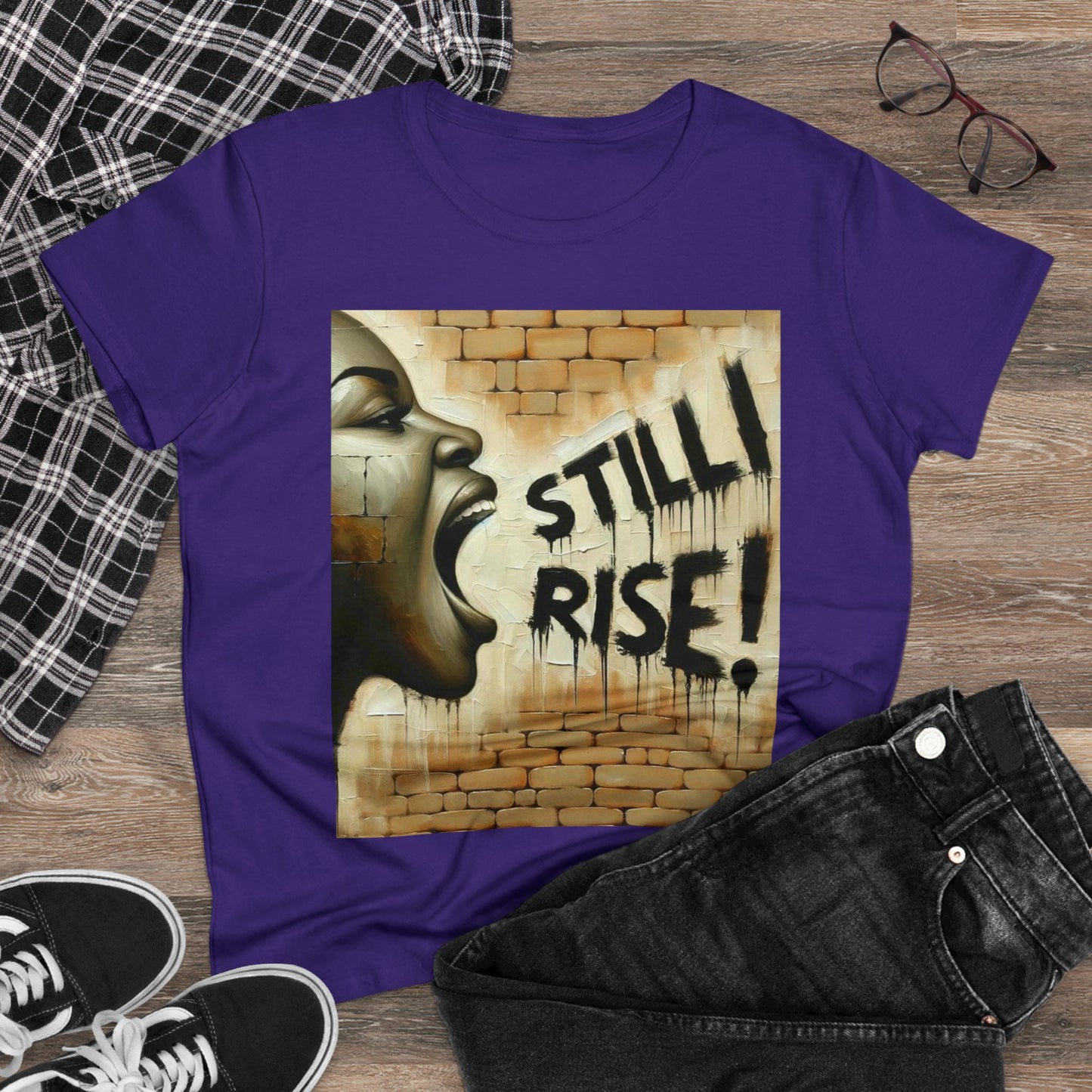 Still I Rise | Black History Shirt | Women's Shirt | Women's Midweight Cotton Tee