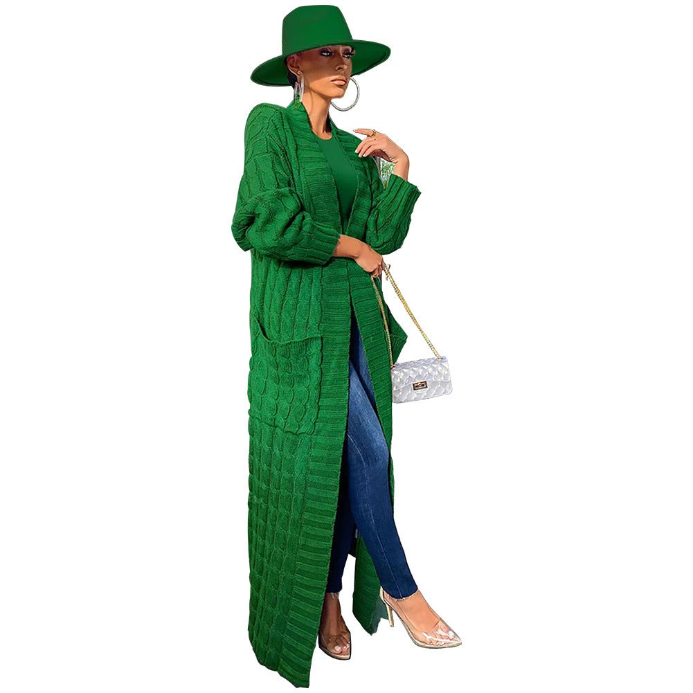 Casual Knit Long Sweater Cardigan Women