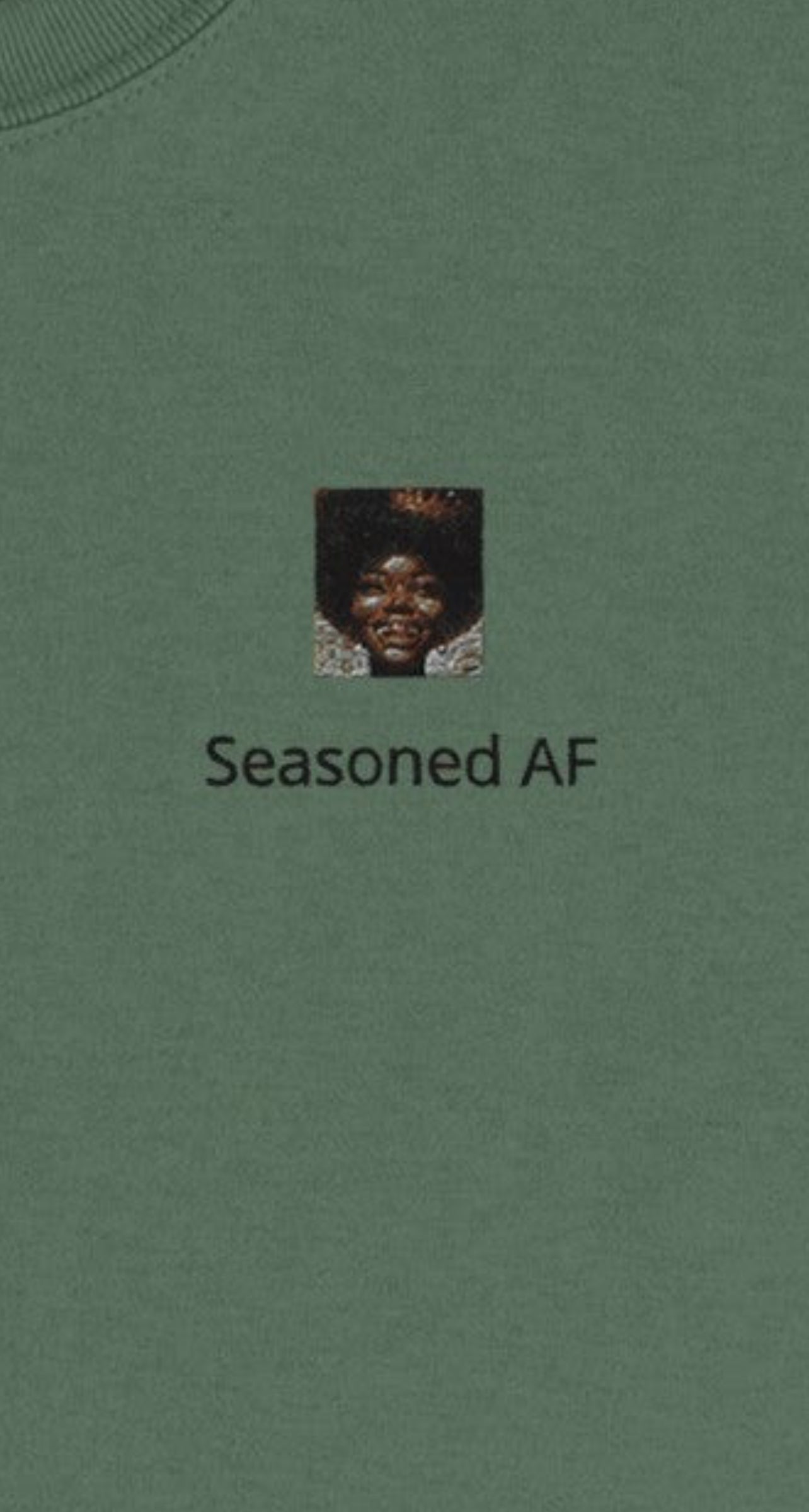 Seasoned AF Smile | Minimalist Short | Golden Crown | Woman with Golden Smile | Streetwear | Black History Shirt | Heavyweight Unisex Crewneck T-shirt