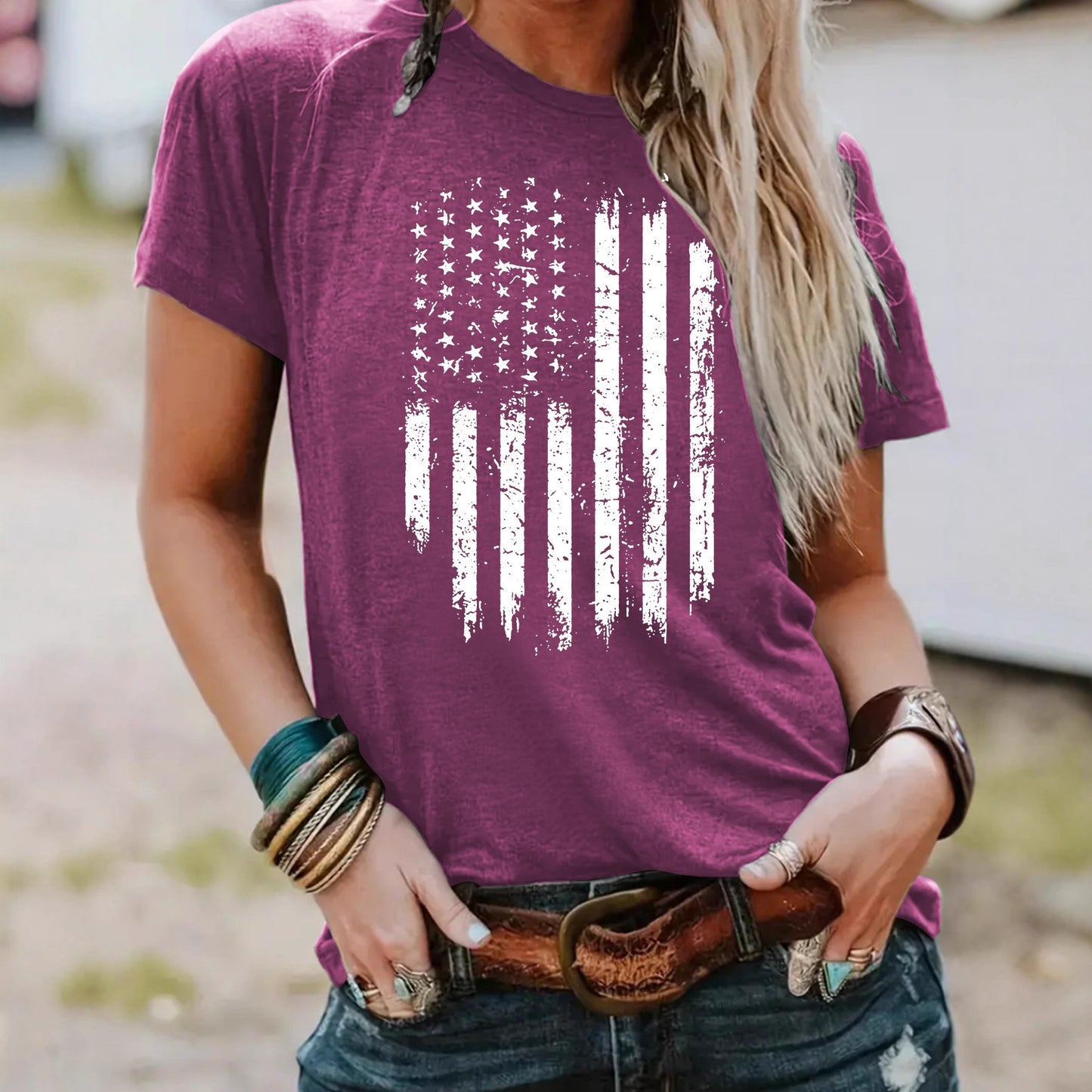 T-shirt  flag print Patriot Shirt