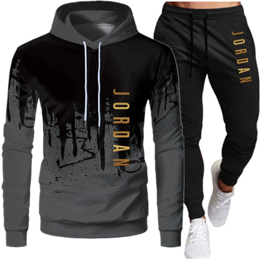 Men’s Jordan-Inspired Two-Piece Tracksuit – Autumn Winter Hooded Sweatshirt & Jogger Set, Streetwear Sportswear Outfit
Sets Tracksuit Men Autumn Winter Hooded Sweatshirt Drawstring Outfit Sportswear  Two Piece Set