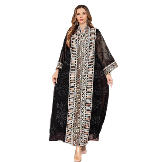 Moo Moo Long Robe Women's Abaya Elegant Long Dress Middle East Clothing Dubai Dress