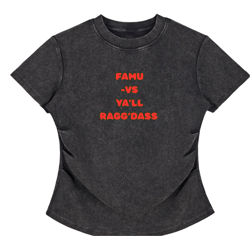 FAMU Shirt Vintage Washed Bodycon Cotton T-Shirt | Ragg’Dass