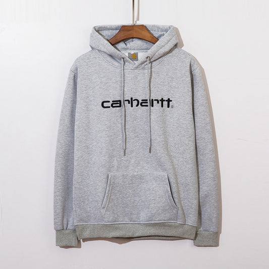 Trendy Hoodie Classic Chest Letter Embroidered Hooded Plush Sweater Autumn and Winter Couple Casual Shirt Classic Plush Pullover Hoodie for Men & Women – Relaxed Fit Streetwear Sweatshirt