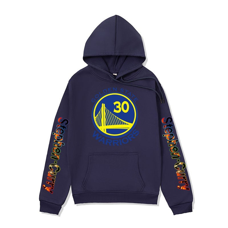Men's NBA Golden State Warriors Basketball Sweatshirt Stephen Curry Printed Hoodie Loose Fit