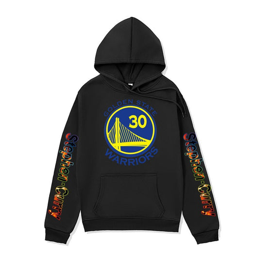 Men's NBA Golden State Warriors Basketball Sweatshirt Stephen Curry Printed Hoodie Loose Fit