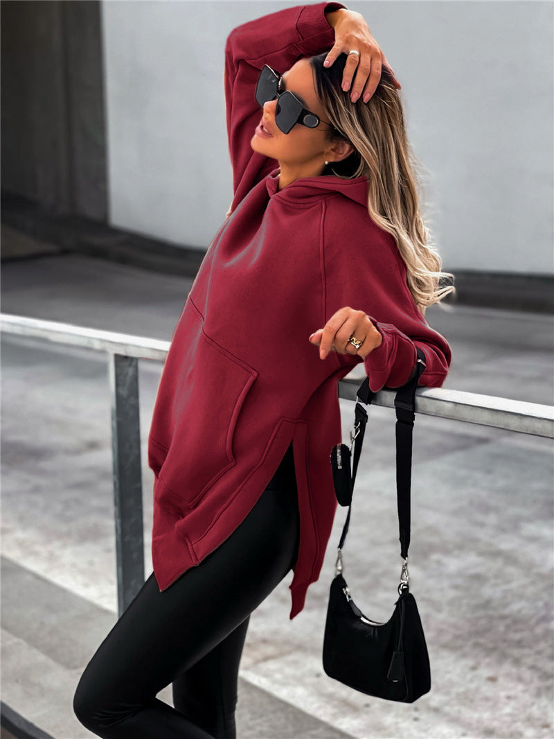 Fashion Luxury Hoodie Pocket style slit pullover hoodie