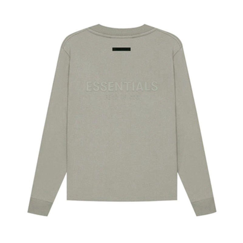Essential Style Double Thread Essentials New Pressure Glue Long Sleeved Fog High Street Loose Casual Mens T Shirt