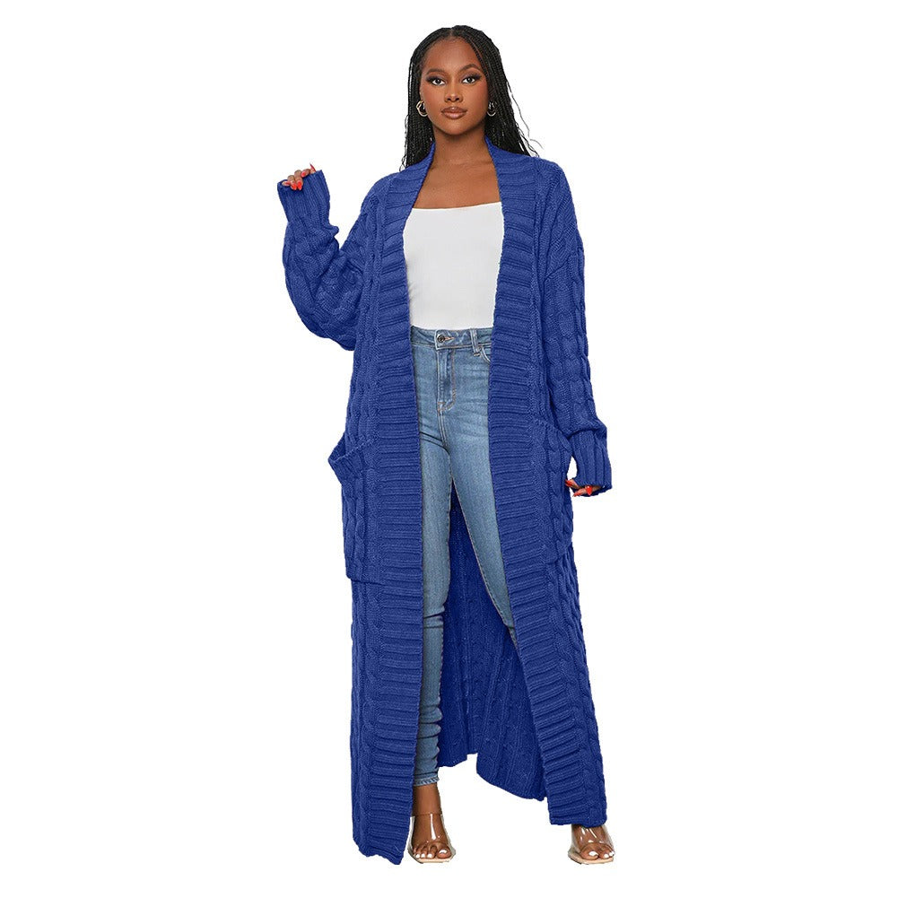 Casual Knit Long Sweater Cardigan Women