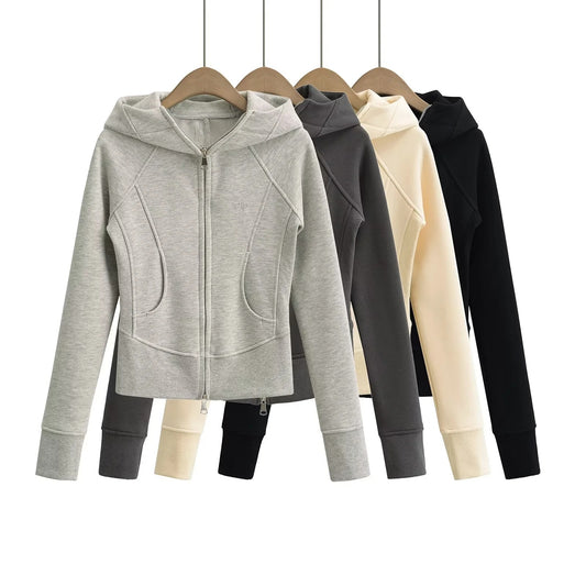 The Trendy  Hoodie Comfort Hooded hoodie for Teens and Adult Women Everyday Comfort Hoodie – Lightweight Zipper Hooded Jacket for Women