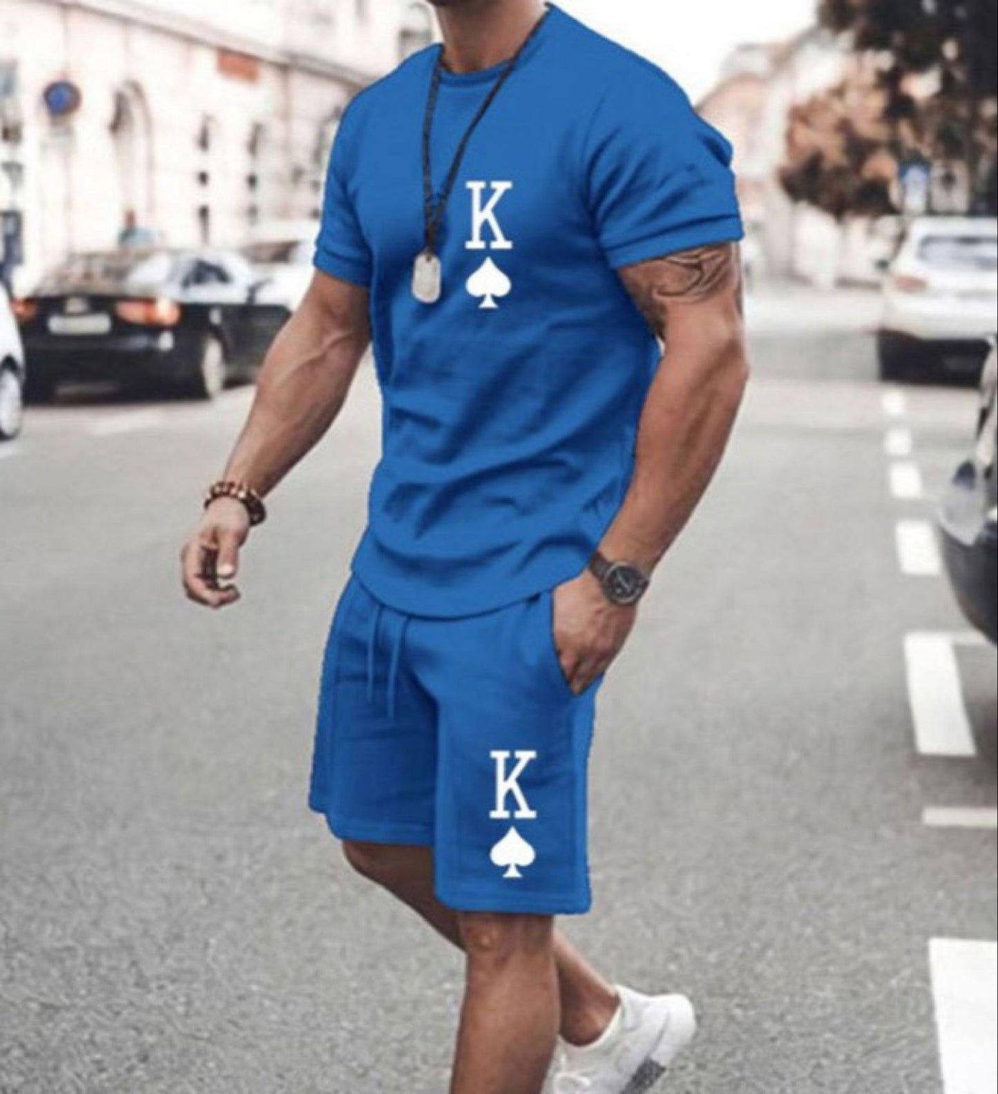 Trendy and Bougie King Biz | Scientific Physics Formula T-shirt Set 3D Printed Short Sleeve Shorts Set Loose Top