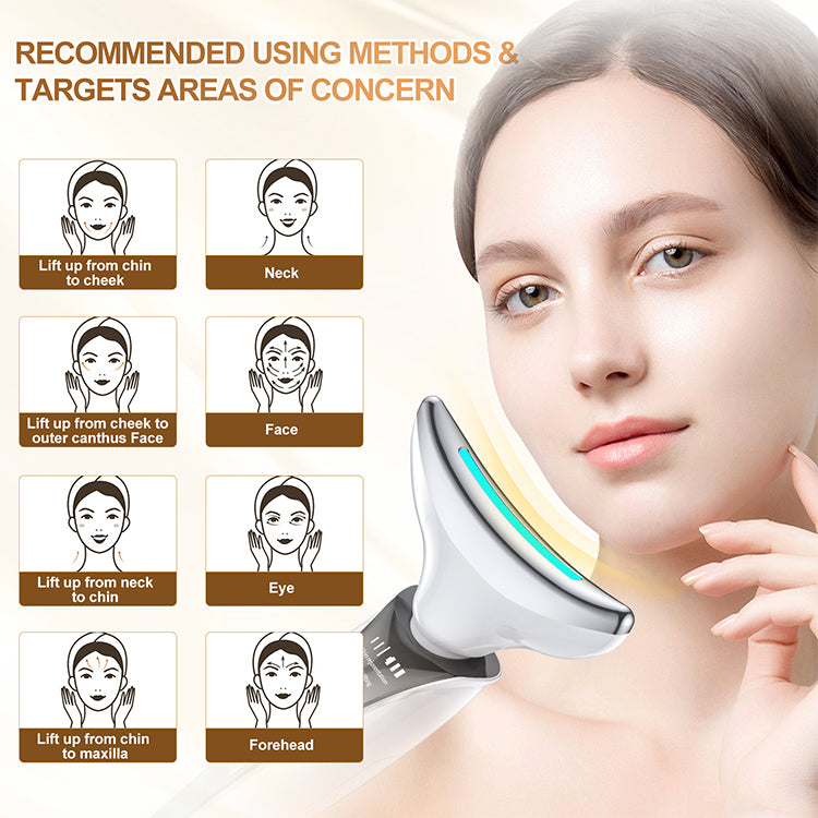 Youthful Wrinkle Reverse Live Skin Rejuvenation Tightening Anti-aging Face Neck Lifting Massager Led Photon Therapy Face And Neck Lifting Device