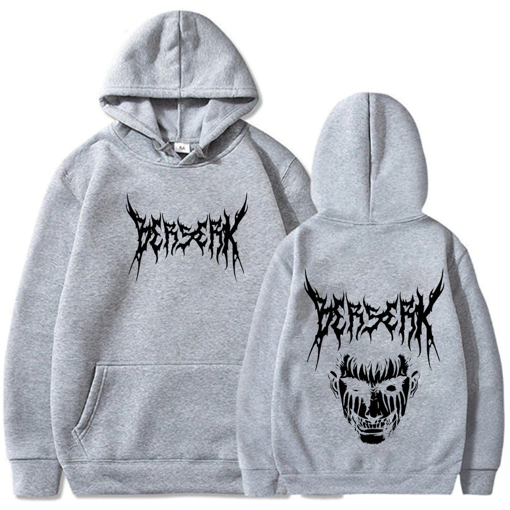 Dark Gothic Harajuku Graphic Hoodie – Anime-Inspired Streetwear Sweatshirt Anime Hooded Sweatshirt Hoodie