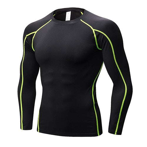 Men’s Quick-Dry Compression Sport Shirt – Running, Fitness, Soccer, Basketball & Gym Jersey