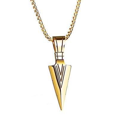 Korean Arrow Necklace | Stainless Steel Pendant Short Keel Chain Men's Retro Jewelry