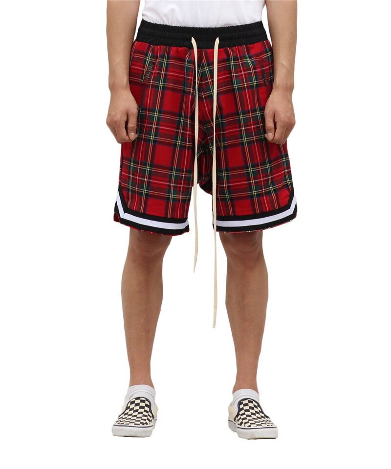 Mighty Lifestyle Men’s Plaid Hip Hop Shorts | Loose-Fit Fitness and Streetwear Shorts