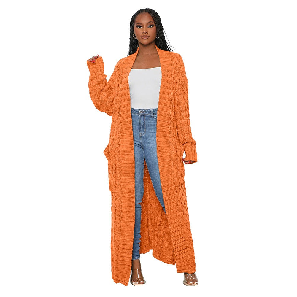Casual Knit Long Sweater Cardigan Women