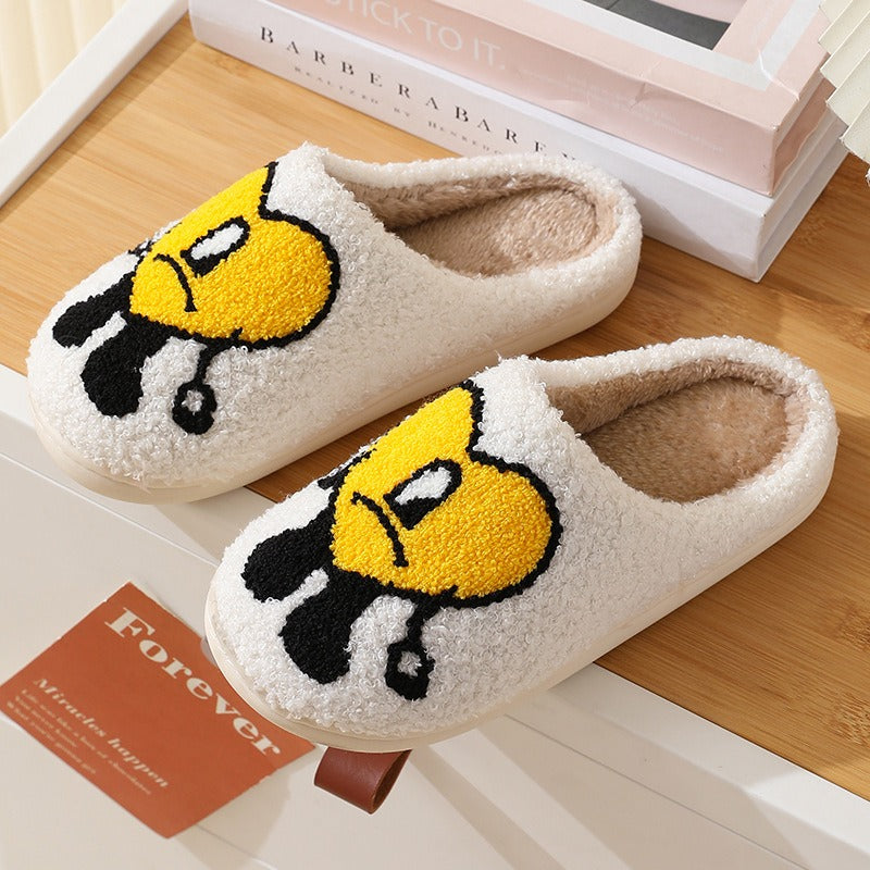 Valentine Slippers | Cotton slippers for women in winter,  anti slip, Mr. Mao slippers for men, couple cartoon warmth