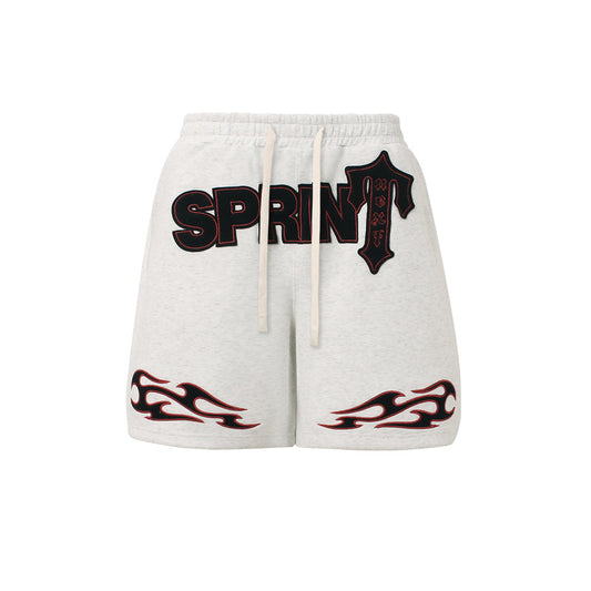 Sprint Basketball Shorts Letter Embroidery Athletic Shorts Unisex High Street Vibe Basketball Loose Five-Quarter Pants