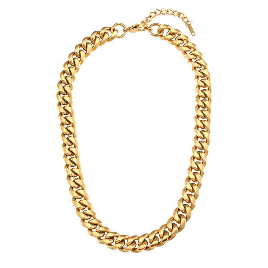 Trendy TikTok Viral Stainless Steel Necklace Women's Cuban Chain Necklace Great Quality Last Long Time Gift Item