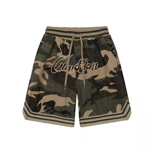 Camo Loose five point casual basketball sports pants