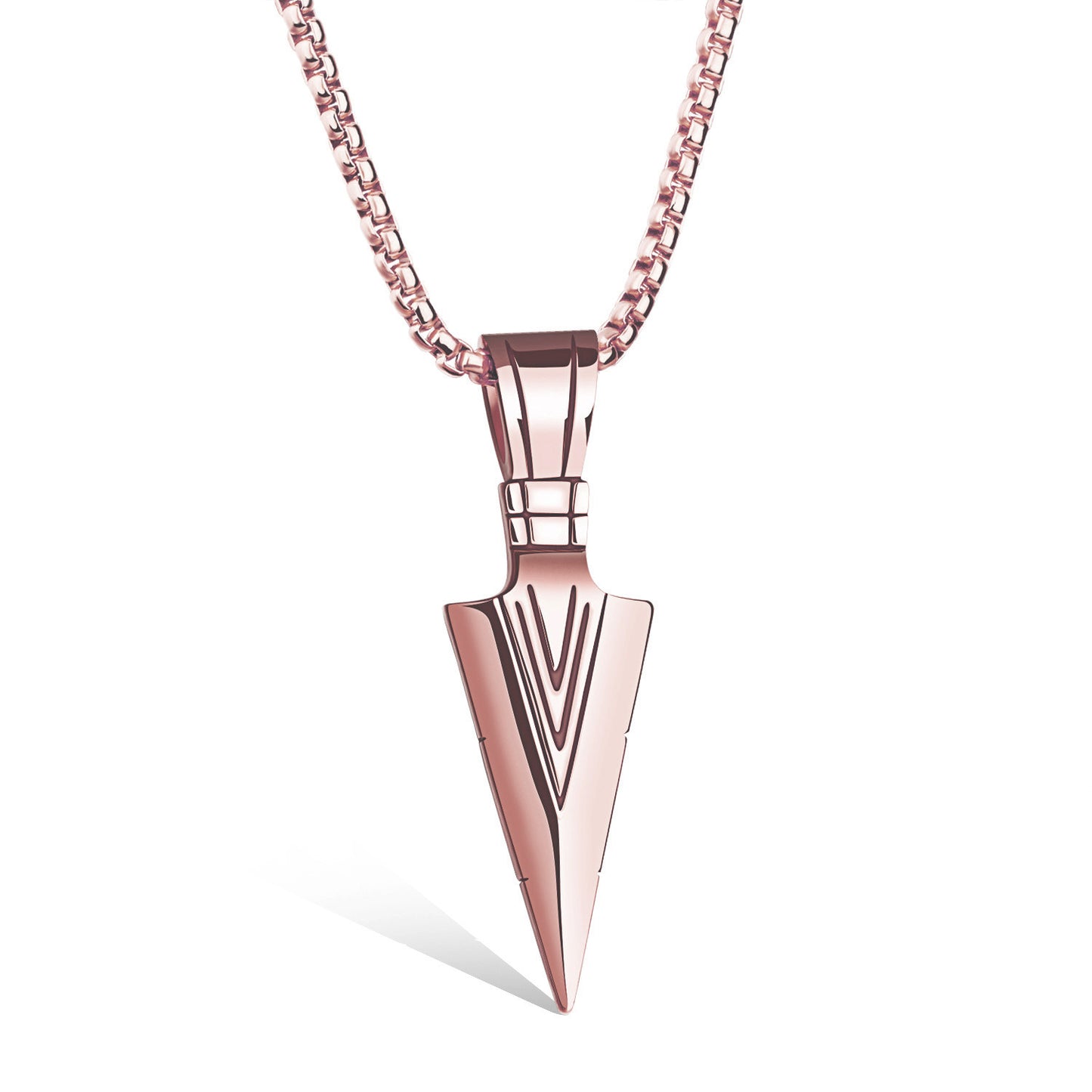 Korean Arrow Necklace | Stainless Steel Pendant Short Keel Chain Men's Retro Jewelry