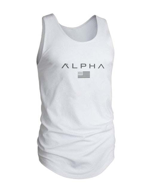 Mighty Lifestyle Alpha Gym Tank | Vest bodybuilding clothing and fitness men undershirt tank tops tops golds men undershirt