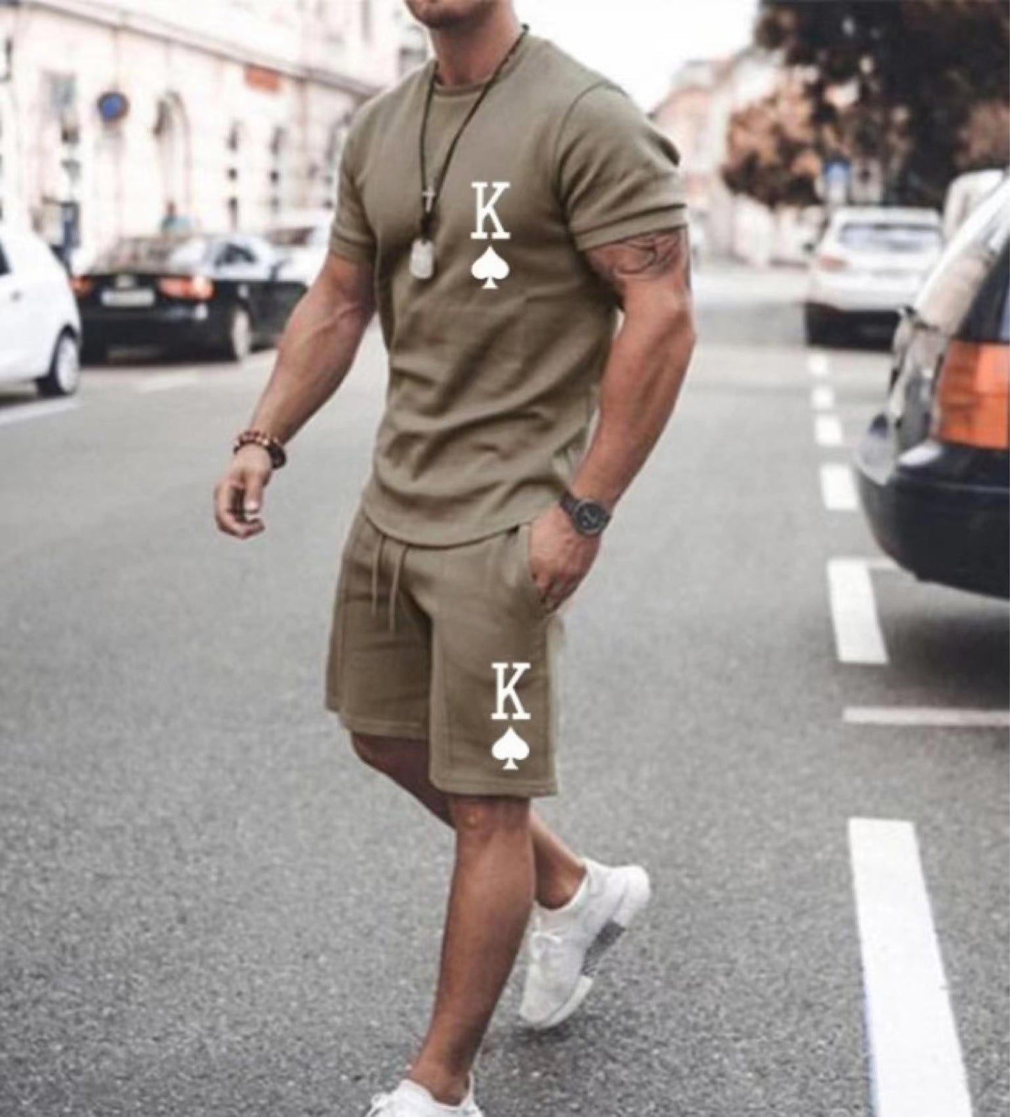 Trendy and Bougie King Biz | Scientific Physics Formula T-shirt Set 3D Printed Short Sleeve Shorts Set Loose Top