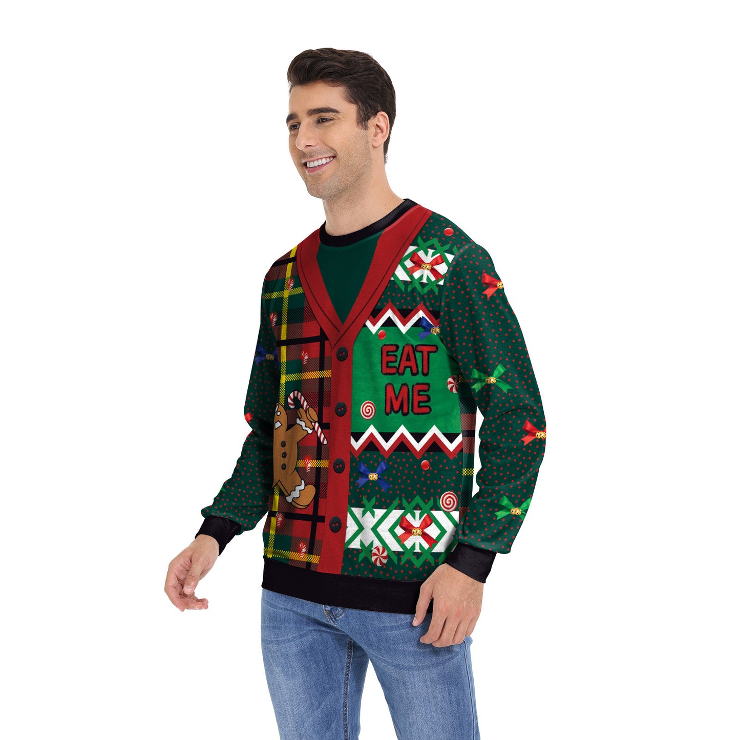 Ugly Sweater For Christmas Party Holiday Party Sweater reindeer round neck hoodie