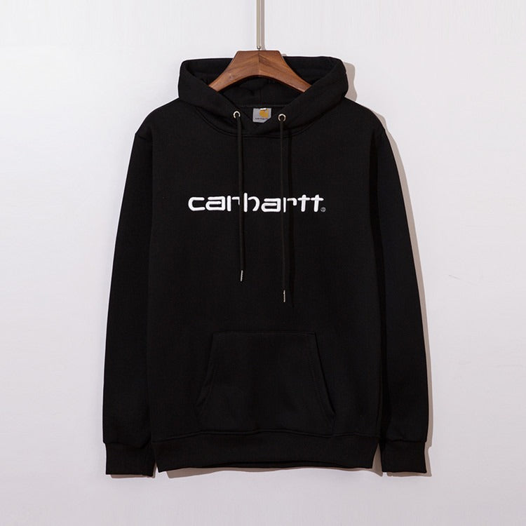 Trendy Hoodie Classic Chest Letter Embroidered Hooded Plush Sweater Autumn and Winter Couple Casual Shirt Classic Plush Pullover Hoodie for Men & Women – Relaxed Fit Streetwear Sweatshirt