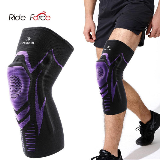 ML Basketball Knee Pads with Support Silicon Padded Elastic Non-slip Patella Brace Kneepad for Fitness Gear Protector Unisex Protect Knees During Sports