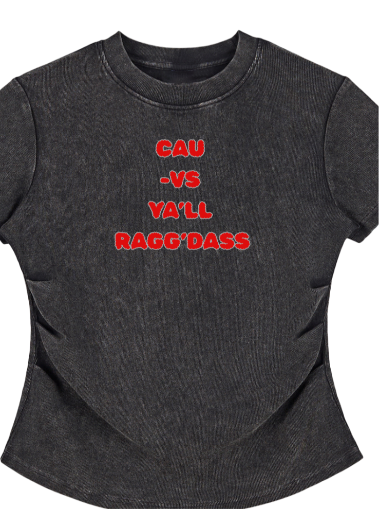 CAU Shirt, CAU Tshirt, Clark Atlanta University, Clark Atlanta Tee, CAU Vintage Washed Bodycon Cotton T-Shirt | Ragg’Dass