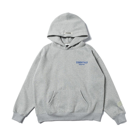 Trendy Letter Print Hoodie – Teenager Loose Fit Cotton Pullover Sweatshirt with Pockets, V-Neck Long Sleeve Casual High Street Style Hoodie for Spring & Autumn Crenshaw Hoodie