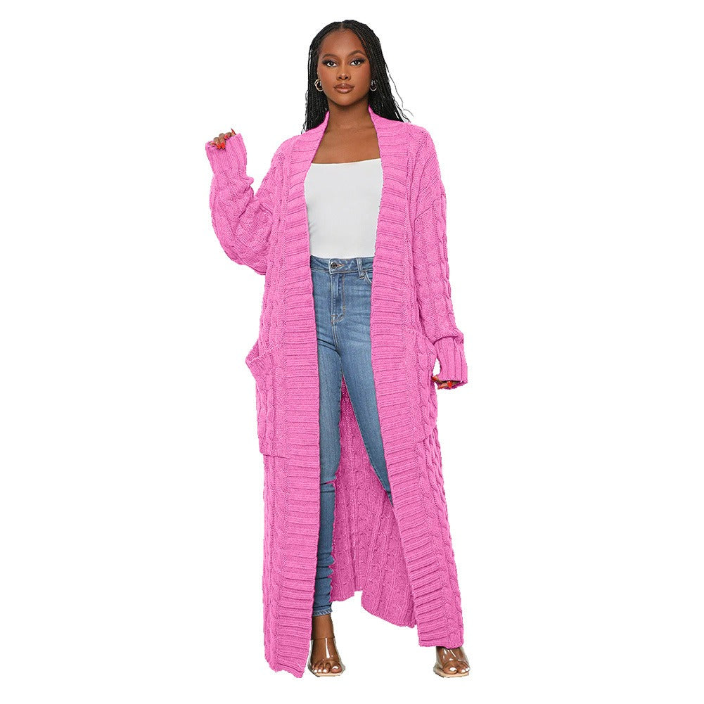 Casual Knit Long Sweater Cardigan Women