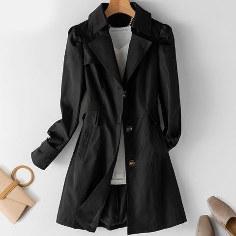 Autumn trench coat for women, slim fit Trendy TikTok viral  jacket, spring and autumn oversized versatile top for women