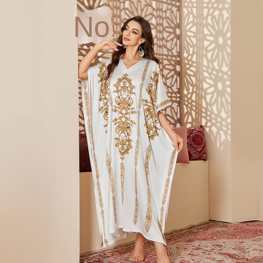 Exotic Comfortable  Style Moo Moo Printed Nightgown for Women Spring and Autumn Long Robe Elegant High-end Long Sleep Dress