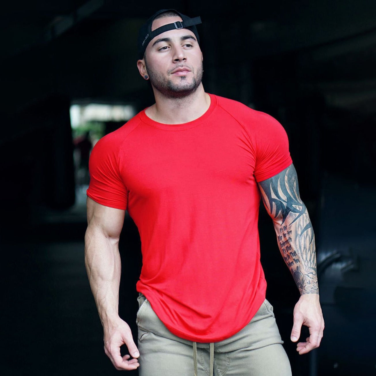 Top Titan Gym Shirt | Tight Fitted Shirt | American Sports Fitness T Shirt Mens Solid Color High Elastic Moisture Wicking Running Basketball