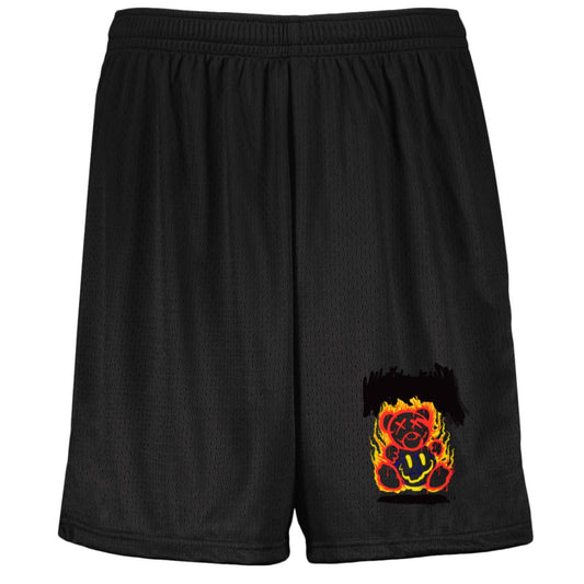 Fiery Bear Mighty Lifestyle Basketball Shorts Youth Moisture-Wicking Mesh Shorts, Kids basketball shorts, kids sports shorts