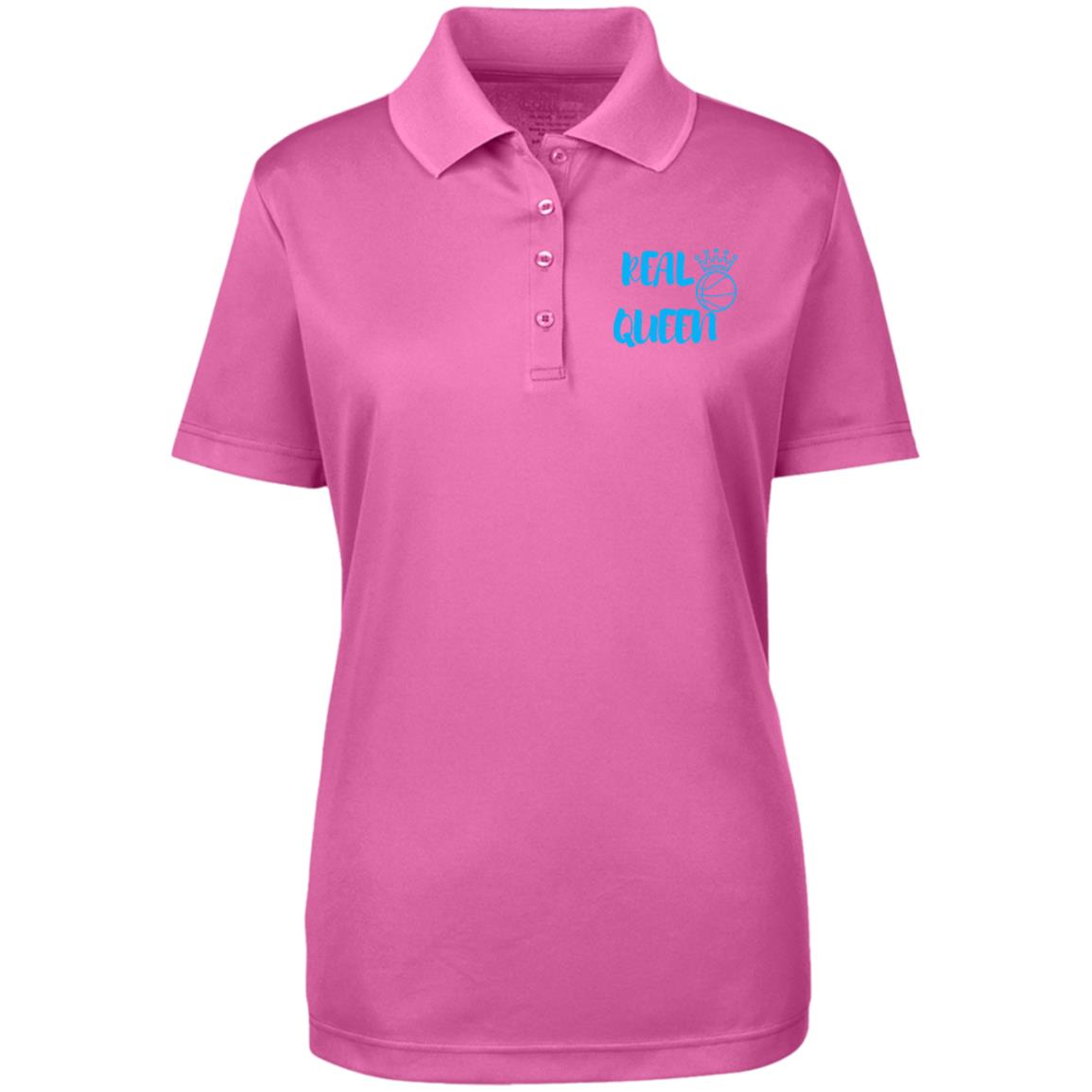 Real Queen Basketball Womens Origin Pique Polo Sports Polo; Coach Polo; Player Polo; Lady Baller