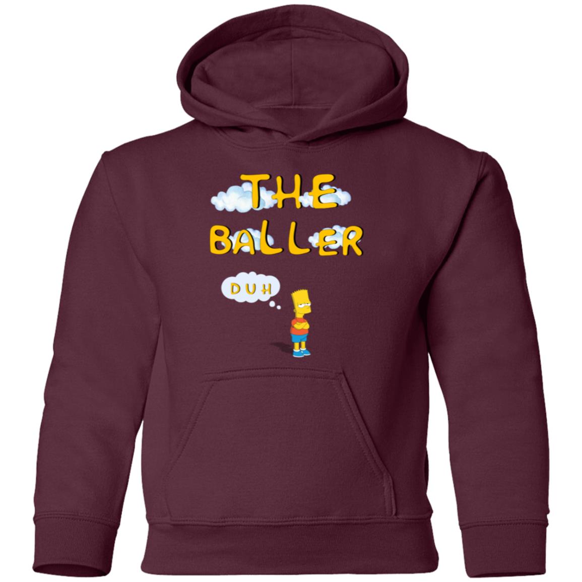 The Baller Duh Kids Hoodie Youth Pullover Hoodie Basketball Hoodie