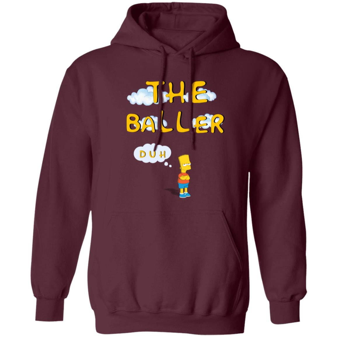 The Baller Duh Pullover Hoodie Basketball Hoodie Sports Hoodie 8 oz