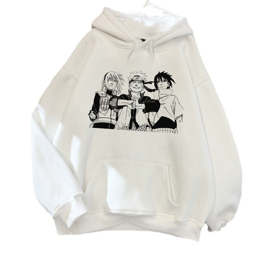 Warm Plush Naruto Hoodie – Anime Sweatshirt for Men & Women and Teens | Hoodie Naruto plush printed student hoodie for men | Anime Hoodie Naruto Style – Casual Student Pullover Sweatshirt