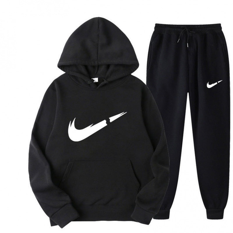 Unisex Hooded Tracksuit Set for Men & Women – Casual Sport Hoodie and Jogger Pants Matching Outfit – Spring Fall Activewear Set – Streetwear Loungewear 2-Piece Sweats Sporty Men's Hooded Casual Tracksuit Set, Spring Fashion Unisex Leisure Sportswear Fit