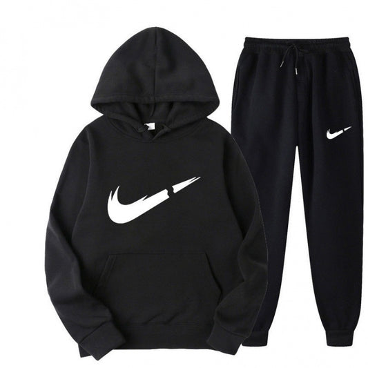 Unisex Hooded Tracksuit Set for Men & Women – Casual Sport Hoodie and Jogger Pants Matching Outfit – Spring Fall Activewear Set – Streetwear Loungewear 2-Piece Sweats Sporty Men's Hooded Casual Tracksuit Set, Spring Fashion Unisex Leisure Sportswear Fit