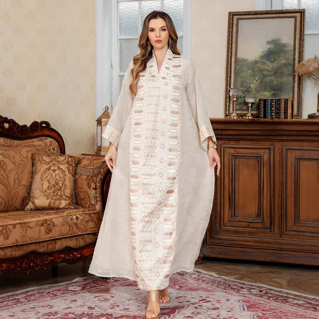 Moo Moo Long Robe Women's Abaya Elegant Long Dress Middle East Clothing Dubai Dress