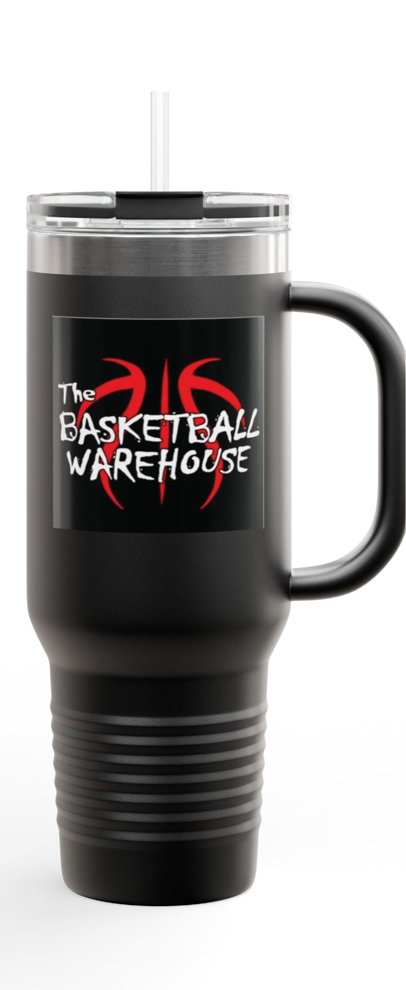 BW My Heart Is On The Court Basketball Insulated Travel Mug - 40oz - Perfect for Sports Enthusiasts